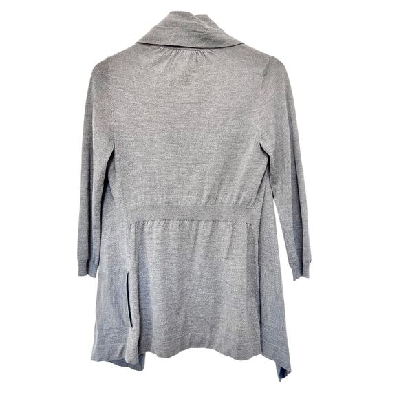Theory Gray Maritza B Steady Wool Open Front Cardigan Sz S - Picture 6 of 6